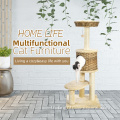 มัลติฟังก์ชั่นเทียม Rattan Cat Furniture Plush Cover Sisal Post Cat Tree